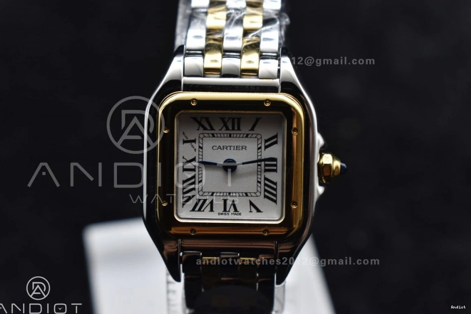 Panthère 22mm White BVF on SS Best Edition YG Dial Quartz 1:1 SS YG Bracelet Ronda 1119